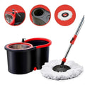 Mop Giratório com Cesto em Inox + 2 Refis – Cabo 140 cm e Rodinhas